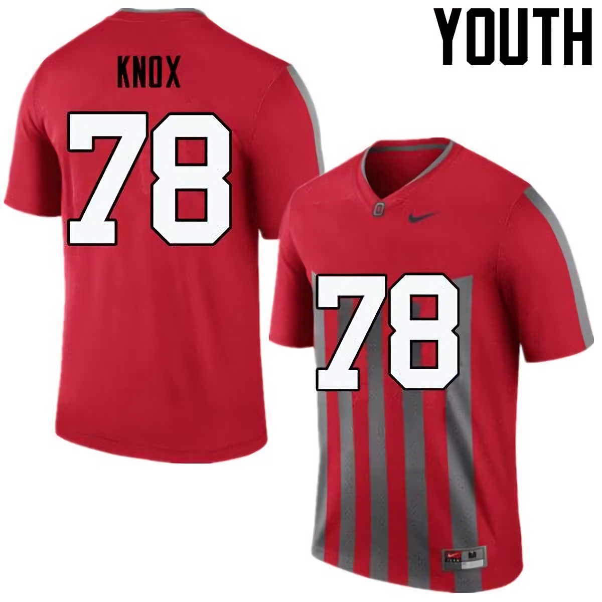Demetrius Knox Ohio State Buckeyes Youth NCAA #78 Nike Throwback Red College Stitched Football Jersey VRI4456GM
